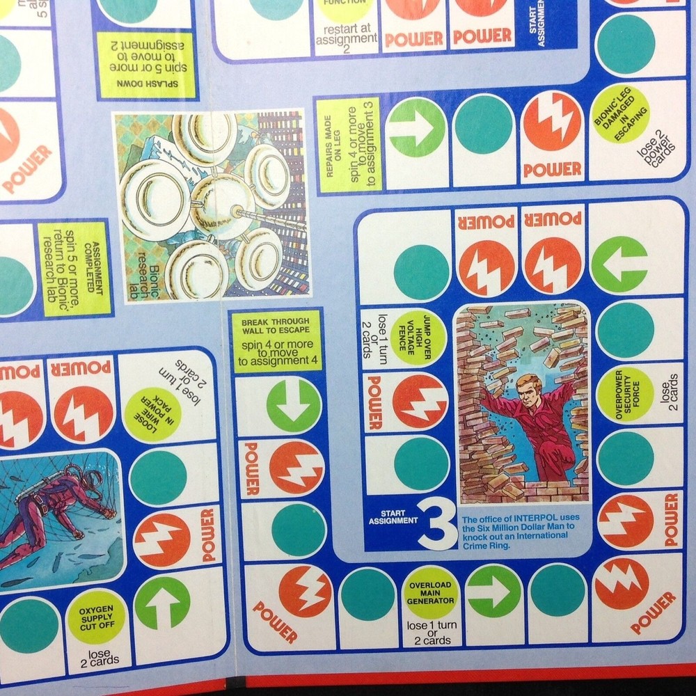 The Six Million Dollar Man Game REPLACEMENT Board Man Cave Decor Scuba Astronaut - Picture 5 of 12